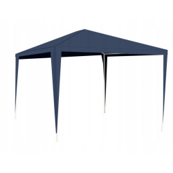 Cort gradina, 3x3 m, 3 pereti, impermeabil, cadru otel, ferestre, albastru inchis