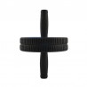 Roata dubla pentru exercitii, saltea, manere antiderapante, diametru 17.5 cm