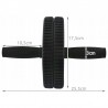 Roata dubla pentru exercitii, saltea, manere antiderapante, diametru 17.5 cm