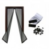 Plasa anti-insecte, pentru usa, 100x220 cm, inchidere magnetica, negru