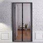 Plasa anti-insecte, pentru usa, 100x220 cm, inchidere magnetica, negru