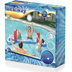 Set volei pentru piscina, fileu si minge gonflabile, 244x64 cm, material vinil