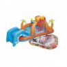 Piscina gonflabila Insula cu vulcan 265x265x104 cm, pulverizator, tobogan