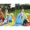 Piscina gonflabila Insula cu vulcan 265x265x104 cm, pulverizator, tobogan