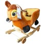 Balansoar pentru bebelusi, figurina Caprioara, roti deplasare, centura siguranta Balansoar pentru bebelusi, figurina Caprioara, roti deplasare, centura siguranta