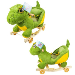 Balansoar bebelusi, model Dinozaur, centura de siguranta, roti, melodii