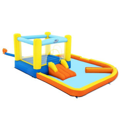 Centru de joaca cu piscina, trambulina si tobogan, gonflabil, 365x340 cm