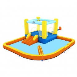 Centru de joaca cu piscina, trambulina si tobogan, gonflabil, 365x340 cm