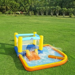 Centru de joaca cu piscina, trambulina si tobogan, gonflabil, 365x340 cm
