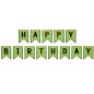 Ghirlanda Happy birthday, stegulete carton, banda adeziva, culori mixte, 16 x 175 cm