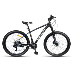 Bicicleta Mountain Bike 27.5 inch, aluminiu, frane hidraulice, 27 viteze, negru, Genio
