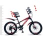 Bicicleta MTB 22 inch, cadru otel, jante aluminiu, schimbator Shimano, 7 viteze, frane pe disc, rosie Bicicleta MTB 22 inch, cadru otel, jante aluminiu, schimbator Shimano, 7 viteze, frane pe disc, rosie