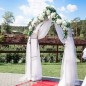 Pergola gradina, 240x140 cm, constructie metalica stabila, verde
