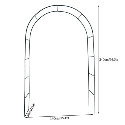 Pergola gradina, 240x140 cm, constructie metalica stabila, verde