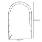 Pergola gradina, 240x140 cm, constructie metalica stabila, verde
