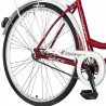 Bicicleta dama, 28 inch, cadru otel, V-Brake, jante aluminiu, cos cumparaturi, portbagaj