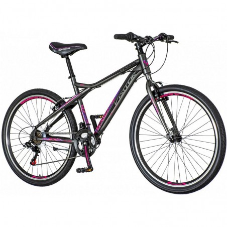 Bicicleta MTB 26 inch, 18 viteze Shimano, cadru otel, V-brake, jante aluminiu, Visitor Aurora