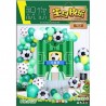 Kit aranjament baloane, tematica fotbal, fundal canvas, latex, folie de aluminiu, 63 piese