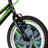 Bicicleta MTB 20 inch, cadru otel, 6 viteze, schimbator Power, V-Brake, negru-verde neon, Explorer