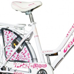 Bicicleta dama, 26 inch, cadru otel, 3 viteze Shimano, portbagaj, cos cumparaturi, V-brake, Visitor Stormi