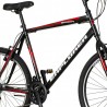Bicicicleta MTB 26 inch, frane V-brake, 18 viteze Power, cadru otel, negru-rosu, Explorer Spark