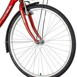 Bicicleta de oras, 26 inch, cadru otel, sistem franare V-brake, single speed, rosie, Scout Partizan