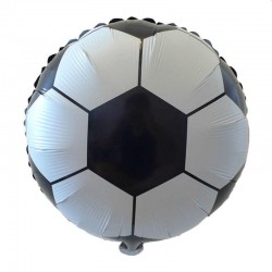 Kit aranjament baloane, tematica fotbal, fundal canvas, latex, folie de aluminiu, 63 piese