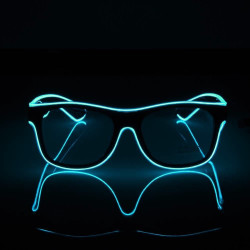 Ochelari party luminosi, fir El Wire cu 3 moduri de iluminare