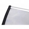 Copertina fixa pentru usa frontala, policarbonat transparent, 200x100 cm, accesorii montaj