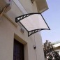 Copertina fixa pentru usa frontala, policarbonat transparent, 200x100 cm, accesorii montaj