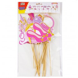 Propsuri petrecere copii, accesorii Photo Booth, set 15 piese diverse accesorii
