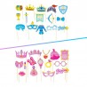 Propsuri petrecere copii, accesorii Photo Booth, set 15 piese diverse accesorii