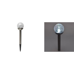 Lampa solara LED Glob cu efect plasma, 8 cm diametru
