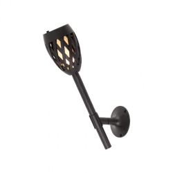 Lampa solara torta 12 LED-uri alb cald, efect flacara, 300mAh