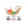 Balansoar rocker din lemn, placa de echilibru, multifunctional, multicolor