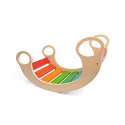 Balansoar rocker din lemn, placa de echilibru, multifunctional, multicolor