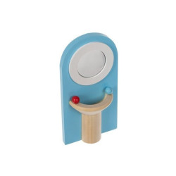 Casa de papusi, din lemn, lumini LED, scara interioara, mansarda, balcon, 14 piese, 90x60x33 cm