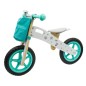 Bicicleta copii 12 inch, fara pedale, pentru echilibru, scaun ajustabil, lemn, roti spuma EVA