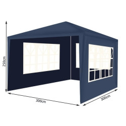 Cort de gradina, 3x3 m, 3 pereti, ferestre laterale, cadru otel, inaltime 2.5 m