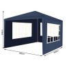 Cort de gradina, 3x3 m, 3 pereti, ferestre laterale, cadru otel, inaltime 2.5 m