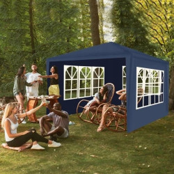 Cort de gradina, 3x3 m, 3 pereti, ferestre laterale, cadru otel, inaltime 2.5 m