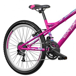 Bicicleta MTB 24 inch, cadru otel, 18 viteze Power, frana V-Brake, Explorer Spark, roz