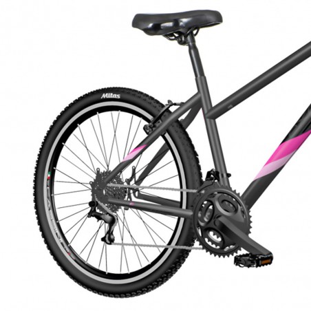 Bicicleta MTB 27.5 inch, cadru otel, 18 viteze Shimano, V-Brake, Explorer Classic, neagra