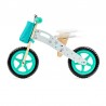 Bicicleta copii 12 inch, fara pedale, pentru echilibru, scaun ajustabil, lemn, roti spuma EVA