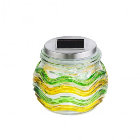 Candela solara LED, abajur sticla tip mozaic, IP44