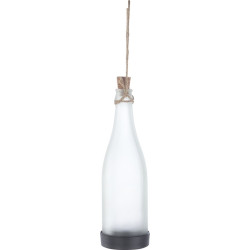 Sticla solara LED, diametru 8 cm, snur pentru agatare