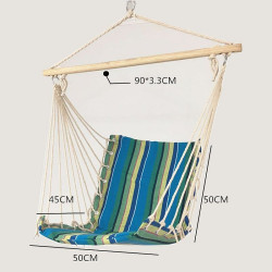 Hamac tip leagan pentru o persoana, suport lemn, 50x50x45 cm