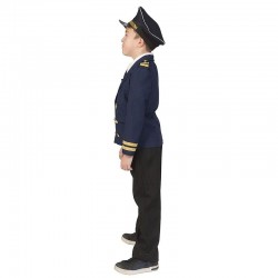Sacou pilot aviatie, costum copii Halloween, albastru