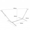 Suport cadru hamac, dimensiune 270x105 cm, metalic, greutate maxima suportata 200 kg, negru