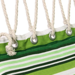 Hamac tip leagan, single, 100x48 cm, suport pentru picioare, bara lemn